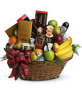 The Ultimate Christmas Basket from In Full Bloom in Farmingdale, NY